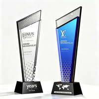 Trophée en cristal 2026 pour événements professionnels, souvenirs, avec impression couleur et gravure laser UV, logo personnalisé