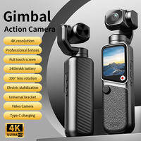 Nouvelle Caméra Vlog de Poche avec Stabilisateur, Suivi Automatique du Visage 330°, 4K 30fps, 75MP, Wi-Fi, Étanche, Antichoc, Zoom Optique 17x-30x, <2 pouces
