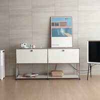 Meuble modulaire de style vintage et européen en acier inoxydable, buffet multifonction avec 5+ tiroirs, meubles pour la maison