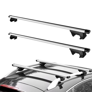 Hot Sale Adjustable 1.25M-1.35M Aluminum Alloy Roof Top <b>Luggage</b> Carrier Universal Car Roof <b>Rack</b> Crossbar in Silver and Black - Product Image 4