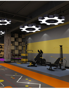 Lámpara Colgante LED de Acero Inoxidable con Forma de Engranaje, Cuerpo Dorado, Luz Blanca Cálida 3500K, Altura Ajustable, Regulable, para Taller, E26 - Product Image 6