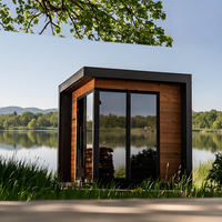 Sauna infrarouge extérieur en bois massif pour 4 à 6 personnes, combo bain froid, design personnalisé, pour salle de sport et villa