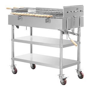 Parrilla de barbacoa de carbón de madera plegable de acero inoxidable Parrillas de asado argentino pequeño/Gaucho/Santa María para uso doméstico para barbacoa al aire libre - Product Image 2