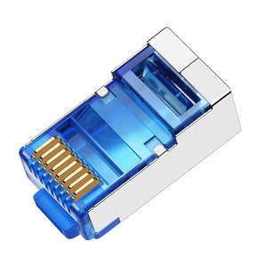 Connecteur Ethernet RJ45 blindé 8 broches mâle 8P8C STP FTP Cat5e Cat6 plaqué or haute conductivité durable modulaire - Product Image 2