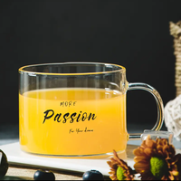 Logo personnalisé INS tasse en verre lait mignon tasse en verre tasses à café