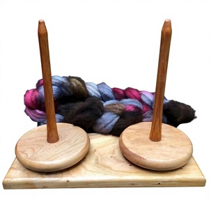 Eco-Friendly Portable Fashion Wooden Yarn Holder Stand Double Spindle Thread Spinner Knitting Crochet Winder Sewing Accessory - Product Image 4