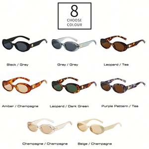 Gafas de Sol Retro de Moda 2025 para Hombre y Mujer, con Remaches, Estilo Punk, Protección UV400, Montura Pequeña Ovalada con Diseño de Leopardo - Product Image 5