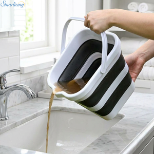 High Capacity Collapsible Ergonomic Handle Anti-slip 14L Mop Bucket For Home Kitchen Bathroom Tile Floor Cleaning Essentials