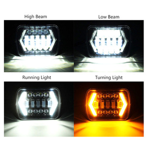12V 55W <span class=keywords><strong>5x7</strong></span> Quadratischer LED-Scheinwerfer 13LED Links Rechts Pfeil DRL Passend für Jeep Wrangler Motorrad Offroad Mod Tagfahrlicht Teile - Product Image 3