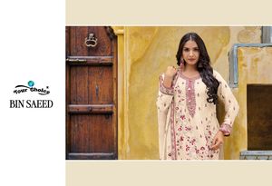 Chinon pur avec broderie lourde Costume Salwar Kameez pour mariage et fête Porter un costume pakistanais à un prix abordable - Product Image 2