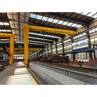 Pont roulant monopoutre haute performance pour ateliers, capacité de 3 à 20 tonnes, avec palan électrique, moteur, roulement, engrenage et télécommande