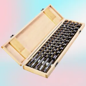 Woodworking Auger Bit 5pcs 460MM Wood Long Auger Drill Bit set Deep Hole Drilling Garden Auger Drill Bits for Wood