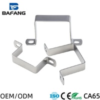 Collier de serrage carré poli en acier inoxydable 304 pour fixation de tube carré BF