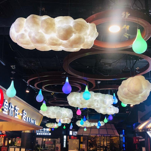 <span class=keywords><strong>Lampada</strong></span> a sospensione moderna a sospensione con lampadario a <span class=keywords><strong>nuvola</strong></span> bianca in materiale polimerico per sala da pranzo - Product Image 5