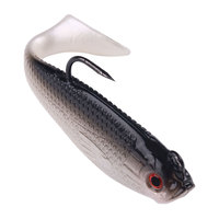 Umpan pancing lembut, ekor 8cm 10g umpan Jigging kepala Timbal umpan lembut