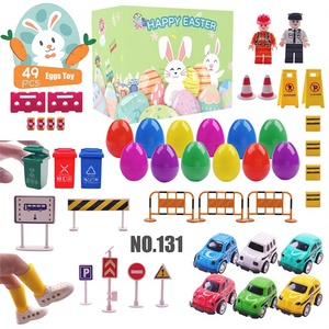 Articles de remplissage pour paniers de Pâques, jouets en plastique variés (véhicules, dinosaures), bijoux pour filles, œufs surprise, jouets pas chers, cadeaux de fête pour enfants - Product Image 1
