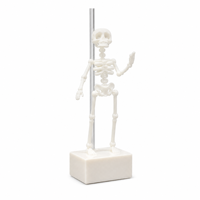 Décoration d'Halloween : Squelette Dansant Imprimé en 3D pour Aquarium, Boîte en Plastique avec Mouvement Dynamique à Propulsion d'Air, Attraction Lumineuse, Nouveauté Fêtes
