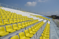 Tribune pour spectateurs en acier galvanisé à chaud démontable pour l'extérieur Sièges temporaires à plusieurs niveaux pour le divertissement sportif