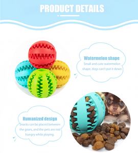 कुत्तों के लिए इको फ्रेंडली पालतू चबाना खिलौना कुत्तों के लिए इंटरैक्टिव नरम रबर उपचार गेंद का इलाज - Product Image 3