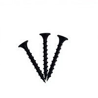 Vis à bois à filetage grossier 3,5x32mm, fabricant de vis à tête trompette 6x1 1/4, phosphatées noires