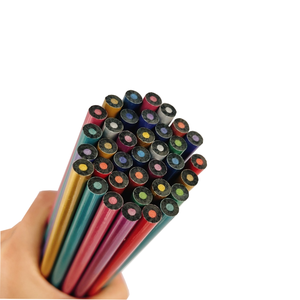 Crayons de <span class=keywords><strong>couleur</strong></span> métalliques en bois <span class=keywords><strong>noir</strong></span> adouci de qualité supérieure - 12 pièces, corps rond, mine et emballage personnalisés, certifiés FSC ISO EN71 - Product Image 5
