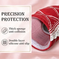 Genouillères classiques en tricot à motif diamant pour enfants, genouillères en éponge respirantes pour tout-petits, genouillères élastiques pour enfants, soutien du genou