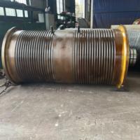 Ensemble complet de tambour de câble robuste pour système de pont roulant, en acier allié Q345B, avec gorge Lebus pour treuil