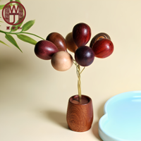 Décoration de voiture en bois poli, écologique et artisanale, en forme de ballon, pour la maison, cadeau de vacances