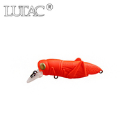 LUTAC Appât dur artificiel Flottant Criquet Minnow Leurre revêtement réaliste Peau laser Long Casting Plastique ABS Treble Hook 45mm3.5g