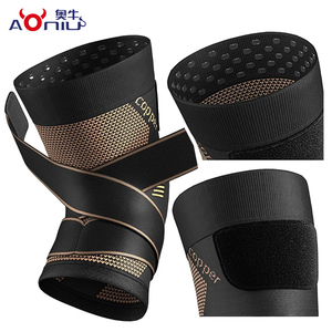 Genouillères de sport en spandex AONIU pour adultes, respirantes, à enfiler, vente en gros, confortables, réduisant la pression, protectrices, personnalisables - Product Image 2