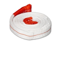 Eslinga Plana de Poliéster de Alta Calidad 5T 15M, Duradera, de Alta Resistencia, Resistente a la Abrasión, con Ojo de Acero Inoxidable Ajustable para