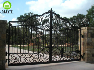 Puerta Foshan, puerta <span class=keywords><strong>de</strong></span> empresa, diseño superior, Puerta <span class=keywords><strong>de</strong></span> Hierro dorado <span class=keywords><strong>de</strong></span> lujo, Villa, <span class=keywords><strong>castillo</strong></span> señorial, <span class=keywords><strong>entrada</strong></span> exterior, moda, bonitas puertas eléctricas - Product Image 4