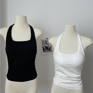 BM New - style Sexy Halter Neck Camisole almohadillas de sujetador integradas para mujeres <span class=keywords><strong>Top</strong></span> <span class=keywords><strong>Bandeau</strong></span> interior de moda para la temporada de otoño para el verano - Product Image 6