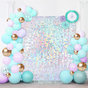 Panneau mural irisé arc-en-ciel scintillant Merri Wish Factory – Grande vente – Panneaux extérieurs à sequins pour toile de fond de mariage et de Noël - Product Image 4