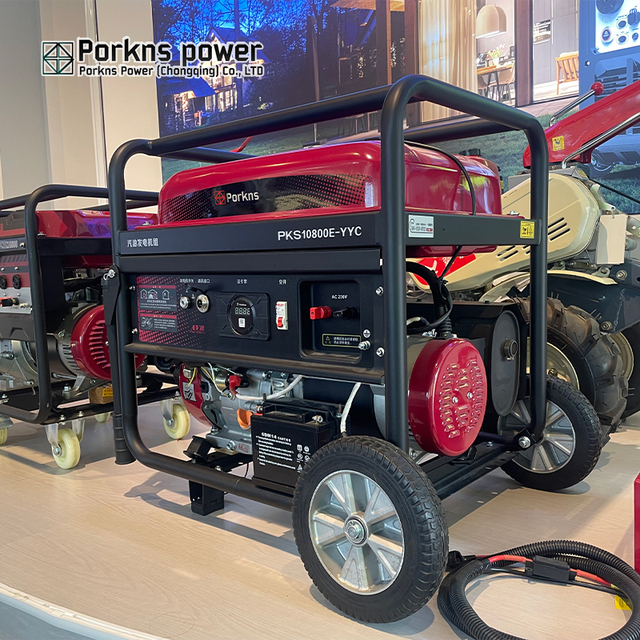 Porkns Power Portable 10KW 25KW 4-Stroke Single Cylinder Petrol Gasoline Inverter Genset Single/Three Phase Generator