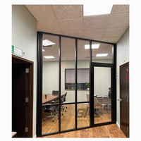 Cloison de séparation en aluminium personnalisée Cloisons murales panneau de verre prix Cloison séparateur de bureau mural modulaire en métal