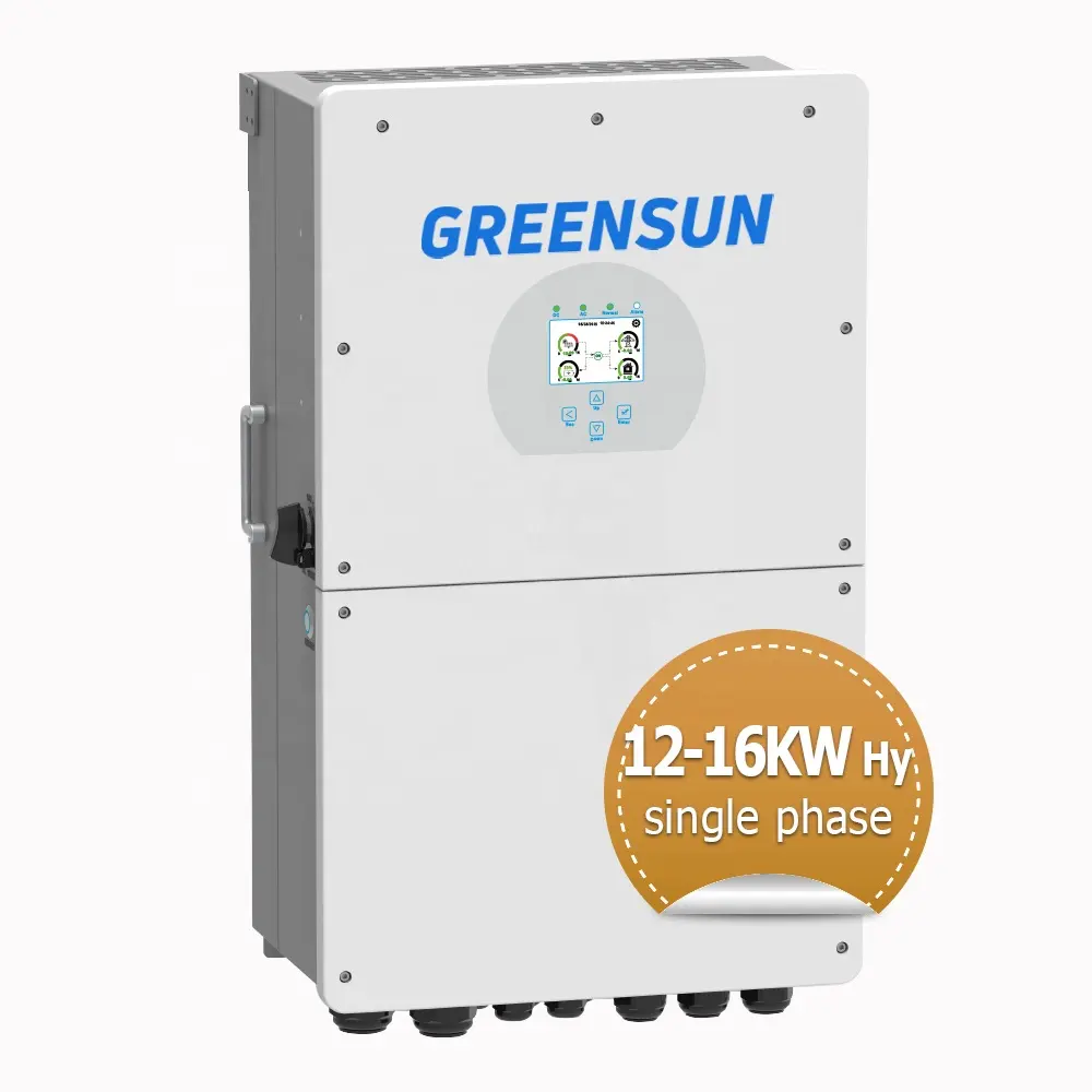 Yüksek verimlilik Deye SUN-12/14/16K-SG01LP1 12 KW 14KW 16KW tek fazlı 3 enerji depolama için MPPT hibrid invertör