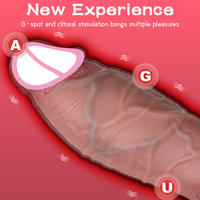 Vibromasseur réaliste en silicone avec fonction de poussée, chauffant, pour stimulation anale, clitoridienne et du point G, jouet sexuel pour femmes