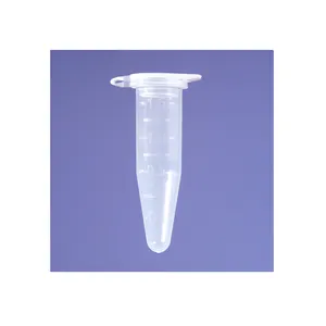 Wadah penyimpanan sampel tabung uji plastik 0.2ml tabung microsentrifugal dengan tutup pelindung untuk Lab