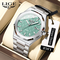Montre-bracelet de luxe pour homme LIGE 89272, étanche, lumineuse, avec date, en acier inoxydable, montre à quartz pour homme, montre de sport