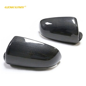 Cubierta protectora <span class=keywords><strong>de</strong></span> espejo <span class=keywords><strong>de</strong></span> coche modificado <span class=keywords><strong>de</strong></span> fibra <span class=keywords><strong>de</strong></span> carbono Real <span class=keywords><strong>de</strong></span> alta calidad espejo lateral adecuado para Audi A3 A4 A6L S6 B7 - Product Image 1