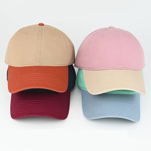 OEM ODM venta al por mayor logotipo personalizado 6 paneles gorras de béisbol de dos tonos algodón estilo casual hebilla mental gorras béisbol gorras deportivas - Product Image 2