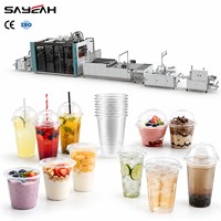 Hoge snelheid PP PET PS drank dessert fruit yoghurt bubble tea beker deksel maakmachine plastic thermoformmachine