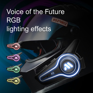   Auriculares Impermeables para Motocicleta, Auriculares para Casco Integral/Abierto con Sonido Estéreo y Reducción Inteligente de Ruido - Product Image 1