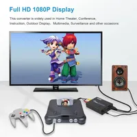 Convertisseur AV S-Video CVBS vers HDMI, adaptateur 3RCA vers HDMI, prend en charge le commutateur PAL/NTSC pour VHS/N64/PS2/WII vers HDTV, fabriqué en Chine