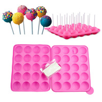 Großhandel Lollipop Backform Schokolade Schmelztiegel 20 Löcher Stand halter Silikon Kuchen Pop Formen Hersteller Silikon Lutscher Form