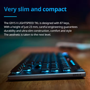 Teclado Inalámbrico para Juegos Logitech G915 X LIGHTSPEED TKL de Perfil Bajo, Conectividad Trimodal, Interruptores Mecánicos, LIGHTSYNC RGB - Product Image 5