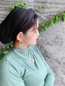 Chapeau fin pour femme YASEEN, respirant, à motif personnalisable, style ethnique africain sans bord, avec strass et cristaux, idéal pour l'été - Product Image 5