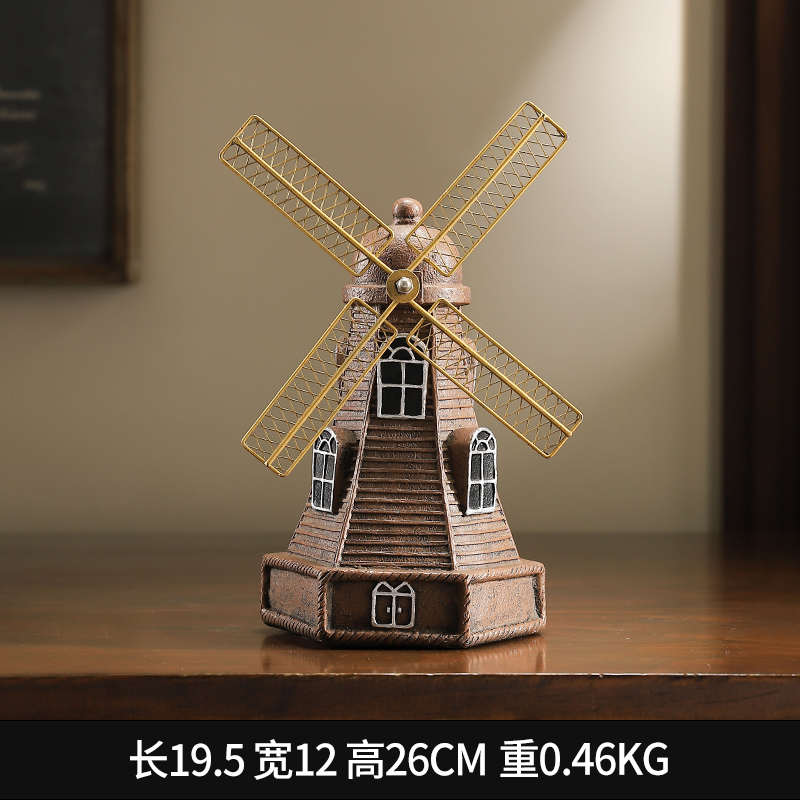 Maroon brown horn windmill