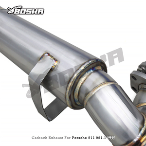 Escape Trasero Personalizado para Porsche 911 991/991.1 GT3 4.0L 2015-2018, Silenciador Boska de Acero Inoxidable, Tubo de Escape Directo con Puntas - Product Image 2